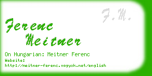 ferenc meitner business card